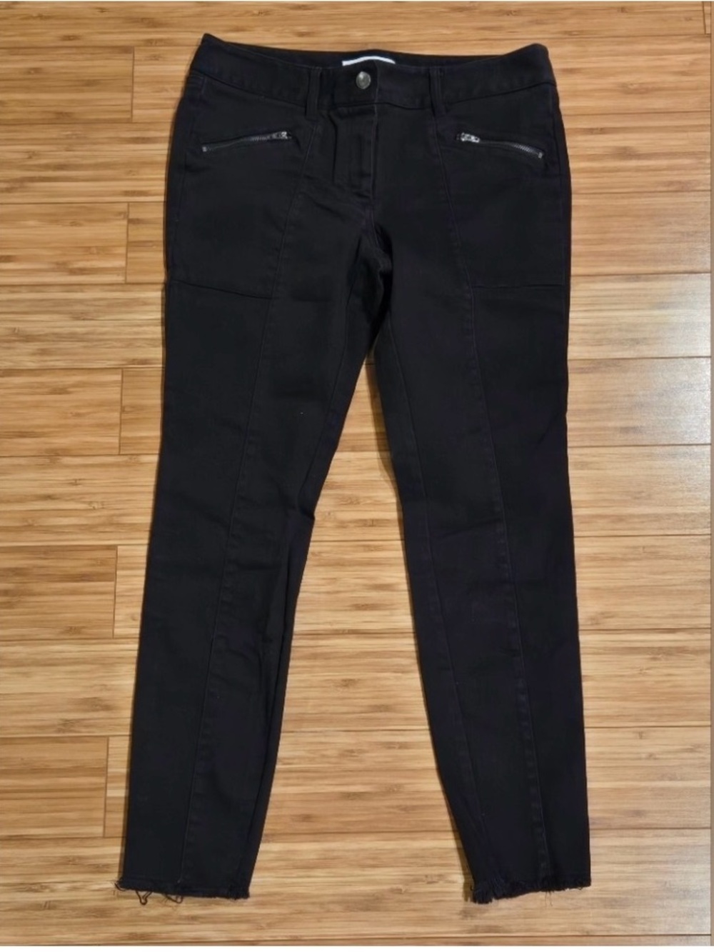 LOFT Women’s Black Skinny Moto Jeans Size 4P